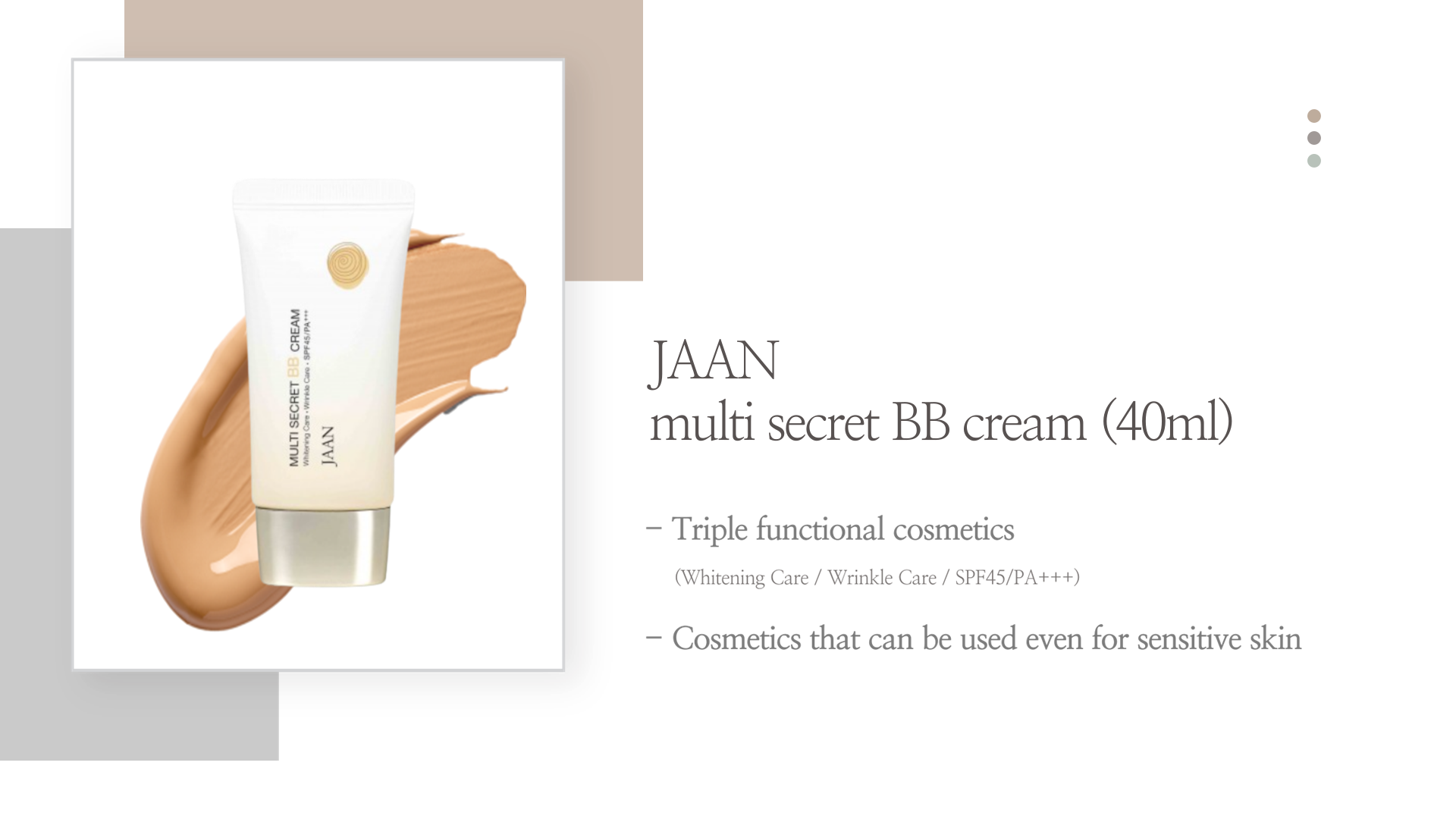 Jaan Multi Secret BB Cream 40ml 상세이미지 1